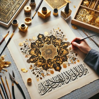 از کاغذ سفید تا اثری ماندگار؛ روند خلق یک شاهکار تذهیب