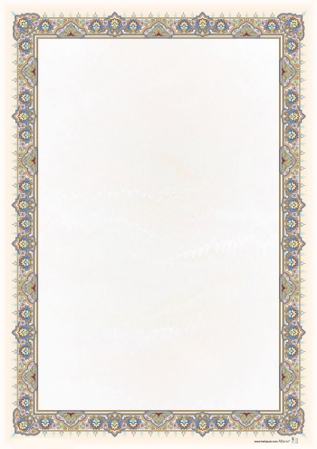 تذهیب A4 گلاسه (135 گرمی) کد 675