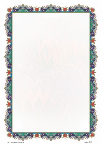 تذهیب A4 گلاسه (135 گرمی) کد 623
