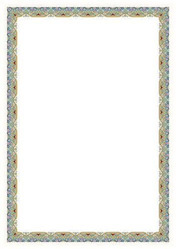 تذهیب A4 گلاسه (135 گرمی) کد 556