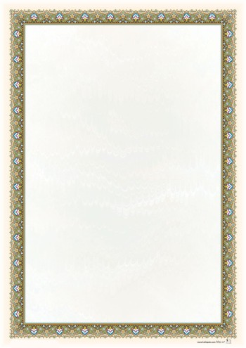 تذهیب A4 گلاسه (135 گرمی) کد 652