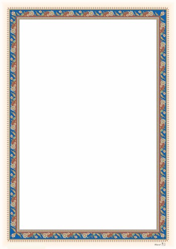 تذهیب A4 گلاسه (135 گرمی) کد 514