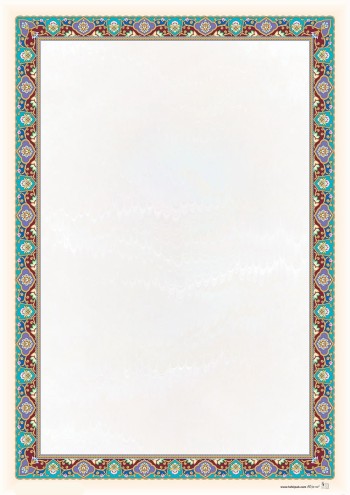 تذهیب A4 گلاسه (135 گرمی) کد 692