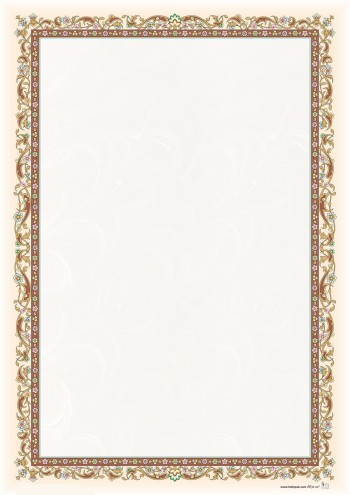 تذهیب A4 گلاسه (135 گرمی) کد 528