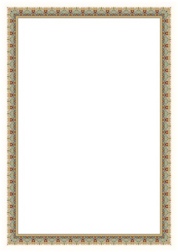 تذهیب A4 گلاسه (135 گرمی) کد 540