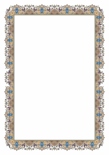 تذهیب A4 گلاسه (135 گرمی) کد 519