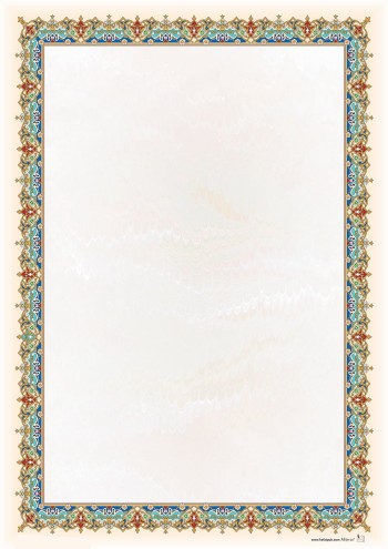 تذهیب A4 گلاسه (135 گرمی) کد 461