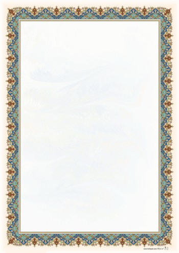 تذهیب A4 گلاسه (135 گرمی) کد 408