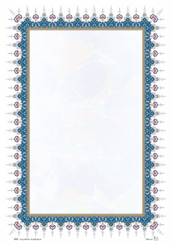 تذهیب A4 گلاسه (135 گرمی) کد 606