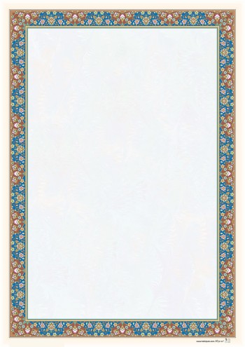 تذهیب A4 گلاسه (135 گرمی) کد 533