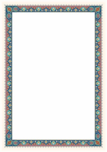 تذهیب A4 گلاسه (135 گرمی) کد 595