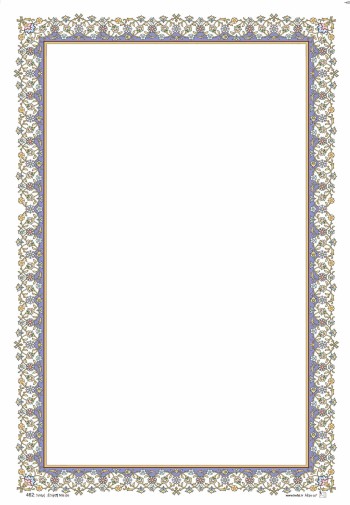 تذهیب A4 گلاسه (135 گرمی) کد 462