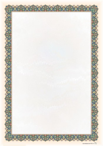 تذهیب A4 گلاسه (135 گرمی) کد 694