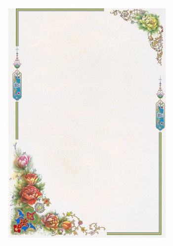 تذهیب A4 گلاسه (135 گرمی) کد 523