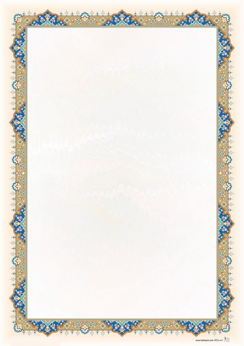 تذهیب A4 گلاسه (135 گرمی) کد 699