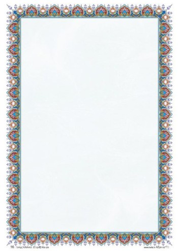 تذهیب A6 گلاسه (135 گرمی) کد 16