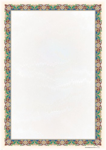 تذهیب A4 گلاسه (135 گرمی) کد 688