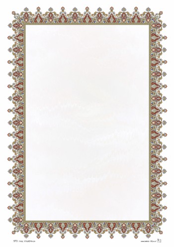 تذهیب A4 گلاسه (135 گرمی) کد 573