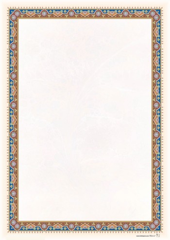 تذهیب A4 گلاسه (135 گرمی) کد 522