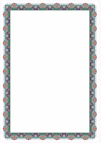 تذهیب A4 گلاسه (135 گرمی) کد 620