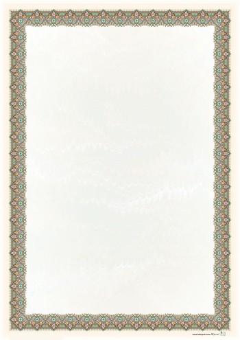 تذهیب A4 گلاسه (135 گرمی) کد 596