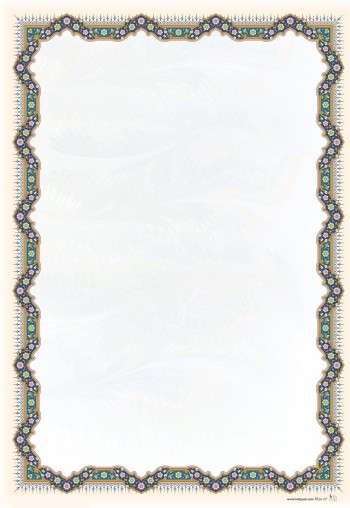 تذهیب A4 گلاسه (135 گرمی) کد 701