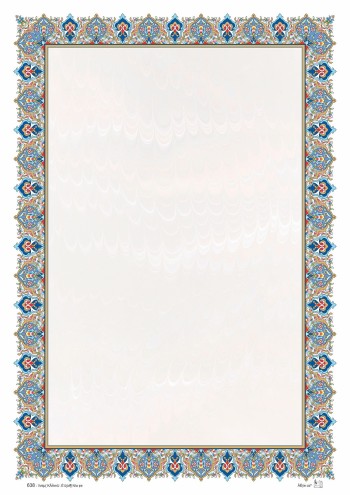 تذهیب A4 گلاسه (135 گرمی) کد 638