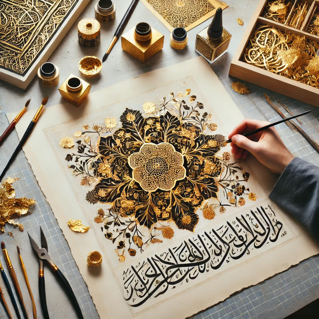 از کاغذ سفید تا اثری ماندگار؛ روند خلق یک شاهکار تذهیب