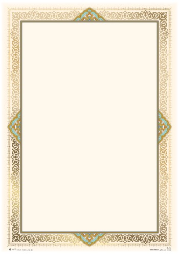 تذهیب طلاکوب A4 کد G-064